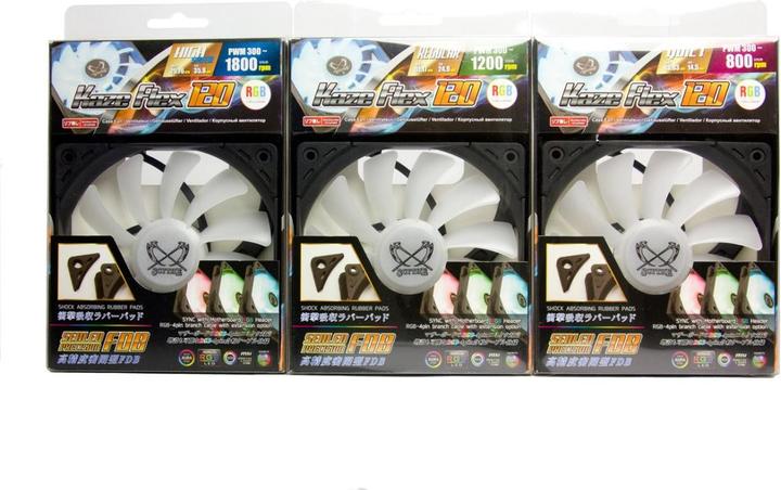 Produktbild Scythe Kaze Flex RGB PWM Lüfter, 300-1800 U/min (120 mm, 1 x)