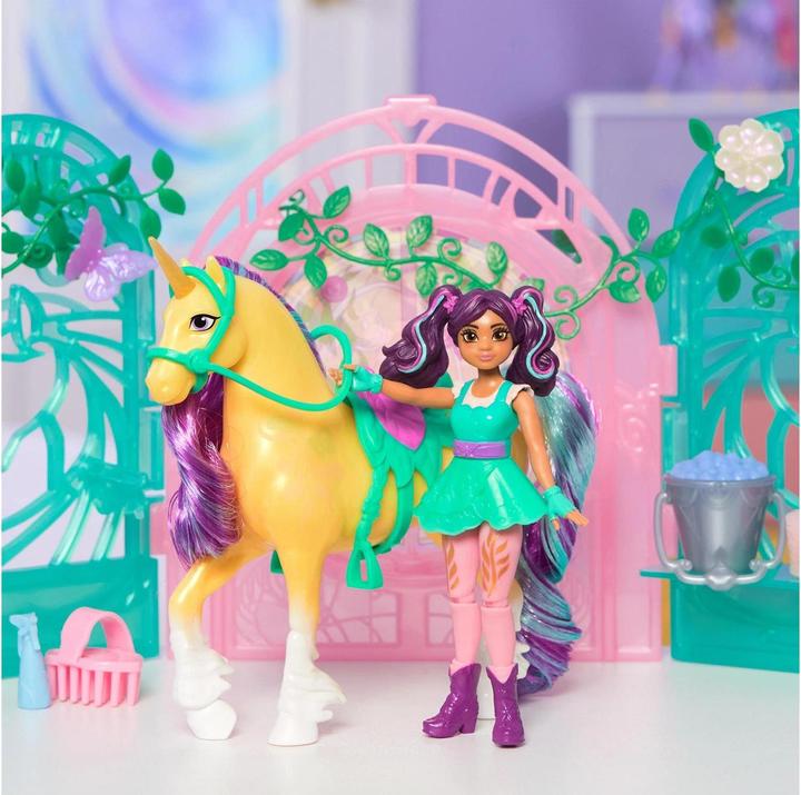 Image du produit Unicorn Academy - Kit de jeu d'écurie pour petite poupée Ava & Leaf