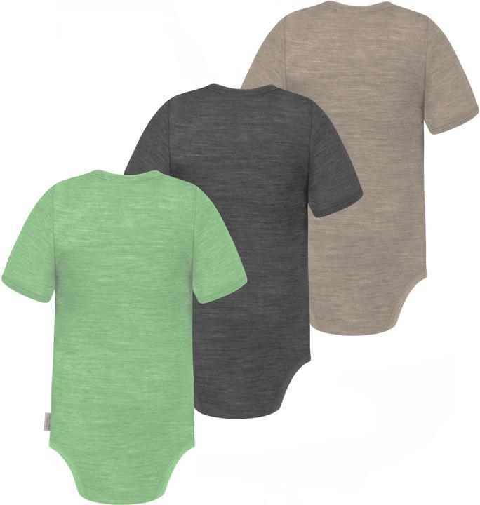 Immagine prodotto Normani Set di 3 body baby in merino a maniche corte "Tauranga" - 9295 (62)
