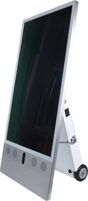 Actual product image Allnet Stand display 43 inch outdoor customer stopper with battery oh. Touch with castors, 1500Nits, Andr