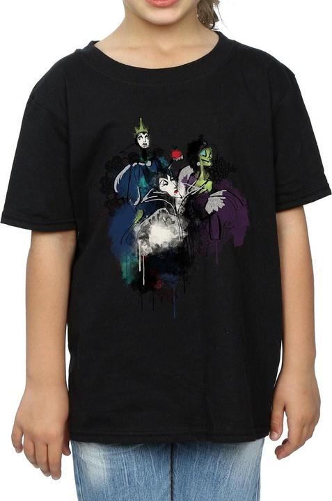 Actual product image Disney Girls Villains Sketch Cotton T-Shirt (116)