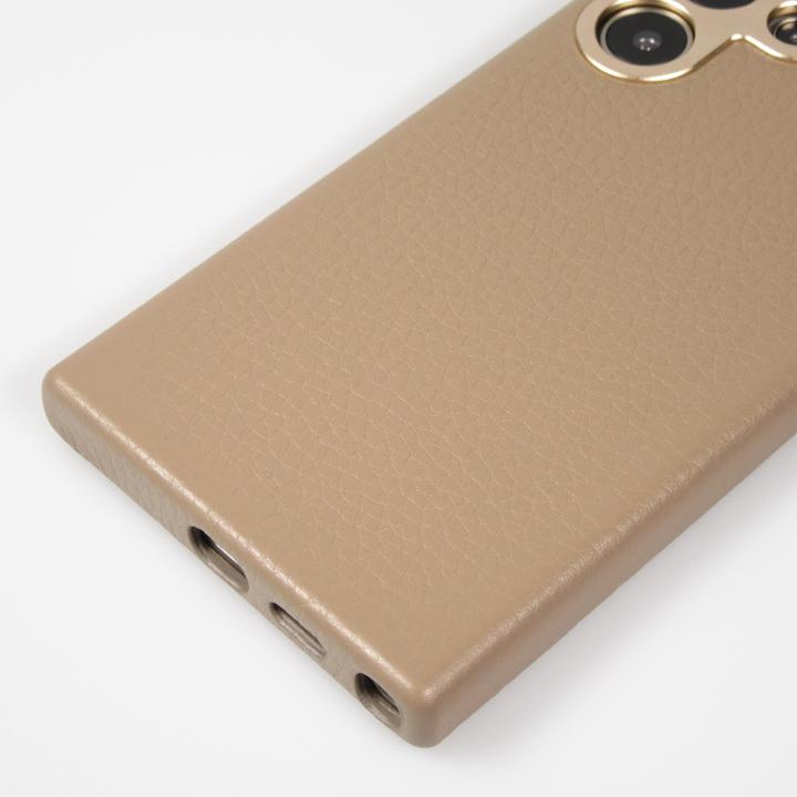 Actual product image PhoneLook Coque Cuir de veau luxe grainé intégral avec boutons métalliques et MagSafe (Samsung Galaxy S24 Ultra)