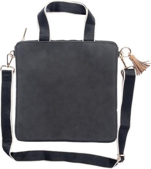 Artebene MAJOIE Crossover Bag Nubuk Schwarz – Vegane Luxustasche mit verstellbarem Tragegurt von