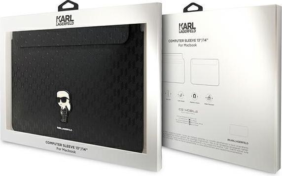 Image du produit Karl Lagerfeld Manchon KLCS14SAKHPKK 14" czarny/black Saffiano Monogram Ikonik (14")
