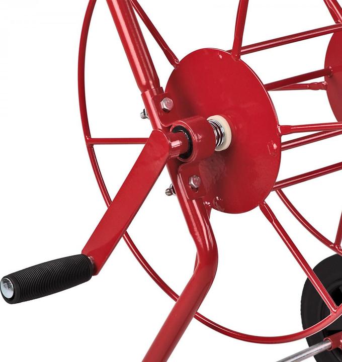 Image du produit Dema Metall Schlauchwagen Gartenschlauch Wasserschlauch Wagen rot mit 3/4" Adapter (55 m)