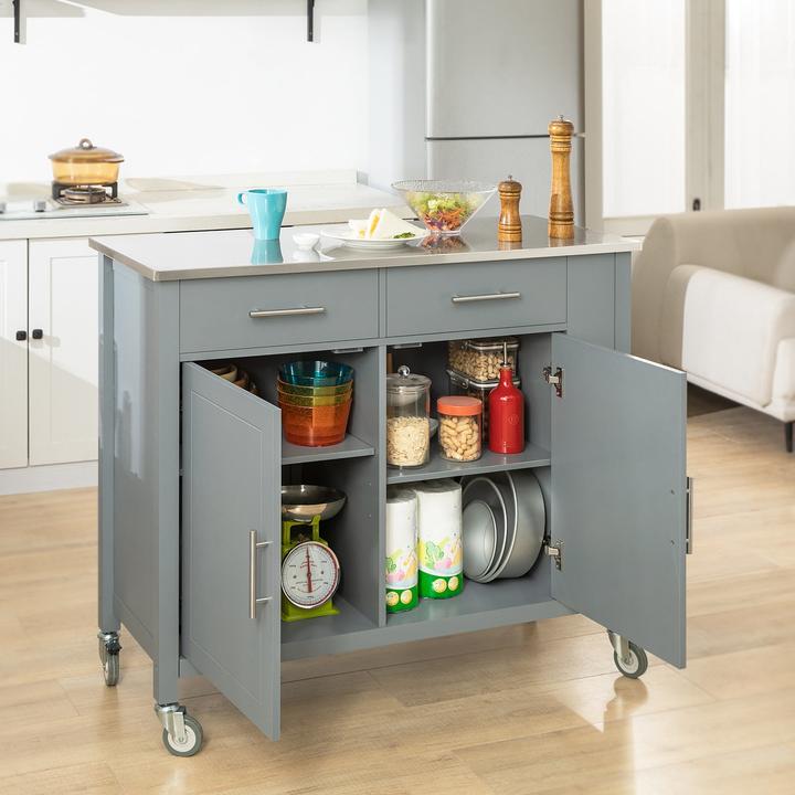 Actual product image SoBuy Kitchen Trolley FKW108-HG, Grey