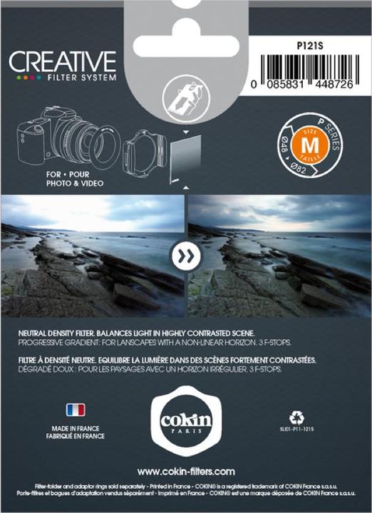 Immagine prodotto Cokin Filtro P121S Corso 2 ND 8 (84 mm, Filtri graduati grigi, 82 mm)
