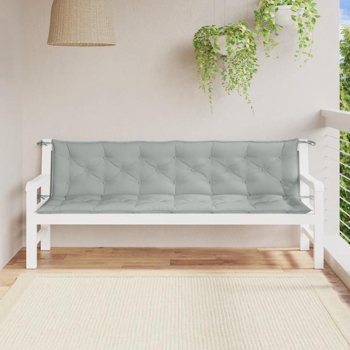 Actual product image VidaXL Garden bench cushions 2 pcs. fabric (200 x 50 x 7 cm)