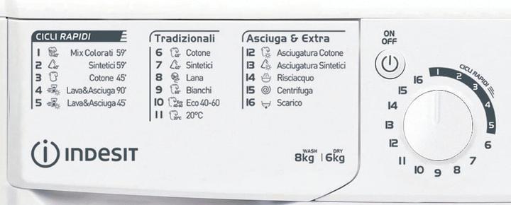 Produktbild Indesit BDE 861483X WK IT N Waschtrockner Freistehend Frontlader Weiss D