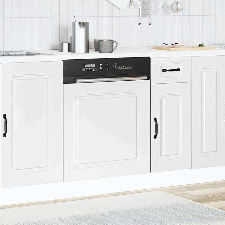 Produktbild VidaXL Geschirrspülerblende Kalmar Weiss 60x1,5x67 cm Holzwerkstoff