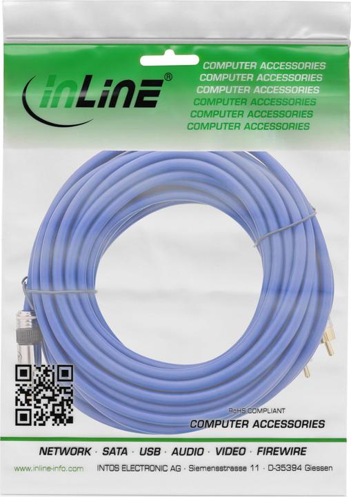 Image du produit InLine Cinch - 3,5mm (25 m, RCA, Jack 3,5 mm (AUX))