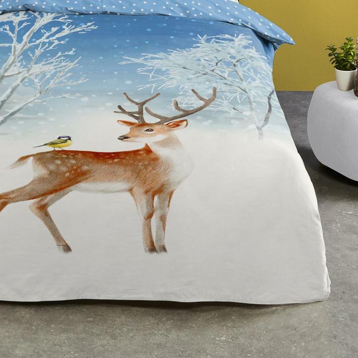 Image du produit Traumschlaf Chevreuil et moineau (Set de linge de lit, 135x200 cm + 80x80 cm)