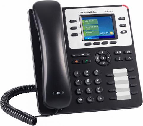 Produktbild Grandstream GXP2130 V2 - IP-Telefon - Schwarz - Weiss - Kabelgebundenes Mobilteil - Im Band -