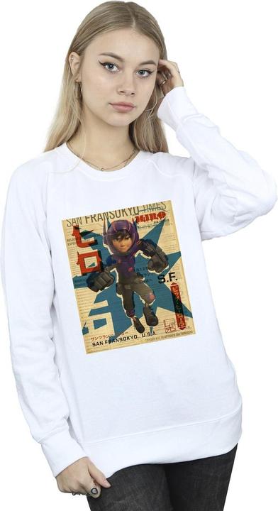 Immagine prodotto Disney Big Hero 6 Baymax Hiro Newspaper Felpa Donna (L)