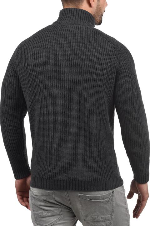 Actual product image Solid Xenox Men's Jumper Chunky Knit Pullover Troyer Made Of 100% Cotton (L)