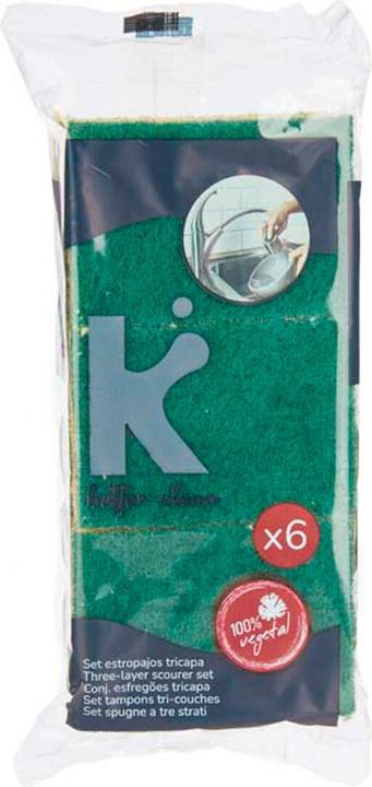 Produktbild Natec Scheuerschwämme-Set Abrasive Faser Gelb grün Cellulose 9 x 5,5 x 2,5 cm (14 Stück) (14 Stk.)