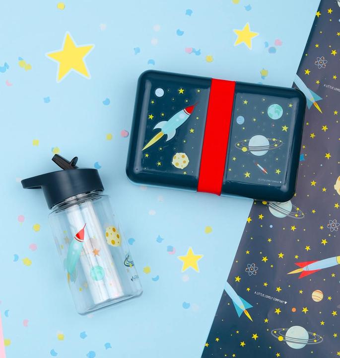 Produktbild A Little Lovely Company Lunchbox Space SBSPBU13 blau 18x6x12cm