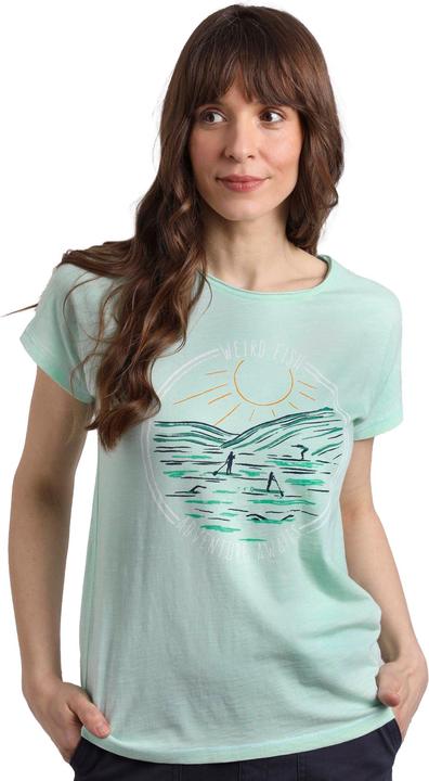 Actual product image Weird Fish Womens/Ladies Adventure Awaits Slub Organic T-Shirt (40 D)