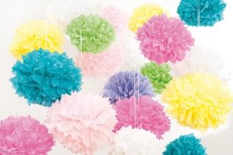 Produktbild Rico Design Seidenpapier Pompons, rosa.7040.19.13