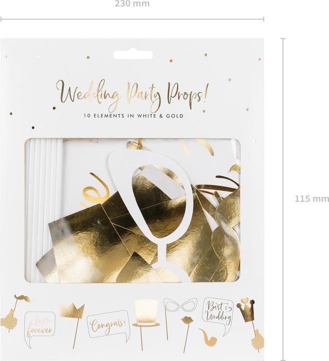Produktbild Partydeco Photo Booth Wedding Set