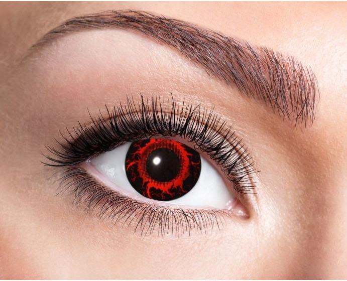 Eyecatcher Farbige Kontaktlinsen MANGA | 3-Monatslinsen (Rot)