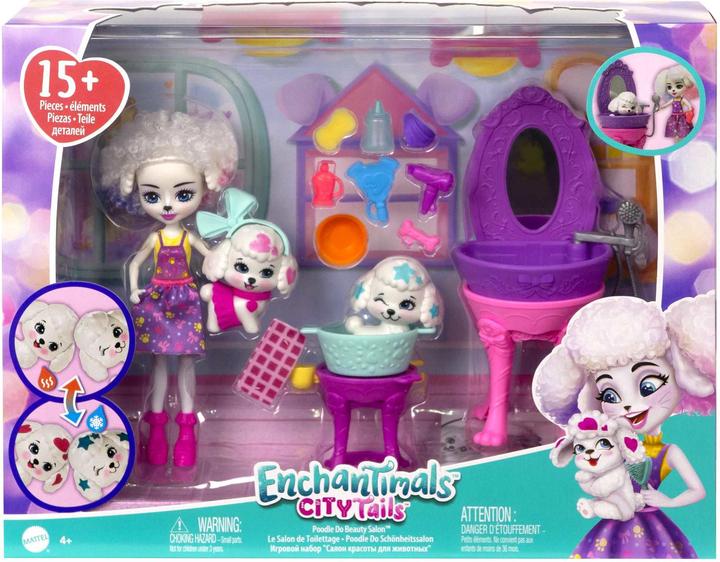 Actual product image Enchantimals Pudelwohl beauty salon playset with color change