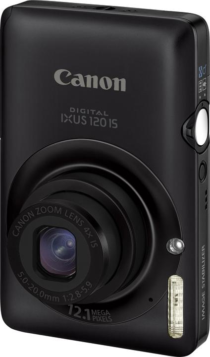 Canon Digital IXUS 120 IS, 12MP, 4x Zoom, HD-Movie, Black (12 Mpx, 1/2,3'')