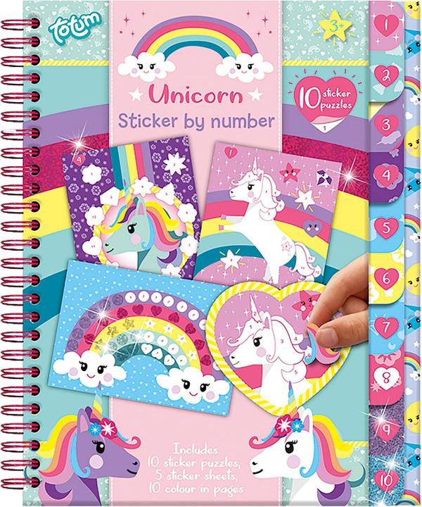 Actual product image Totum 072008 Unicorn Sticker By Number Book