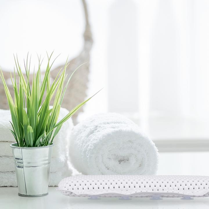 Actual product image Relaxdays Bath Pillow, Bathing Cushion With Suction Cups (30.5 x 3.5 x 19.5 cm)