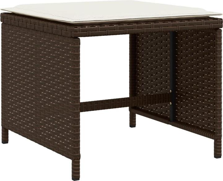 Immagine prodotto VidaXL Mobili da giardino set da pranzo set da giardino gruppo di sedute 11 pezzi in poly rattan marrone (165 cm)