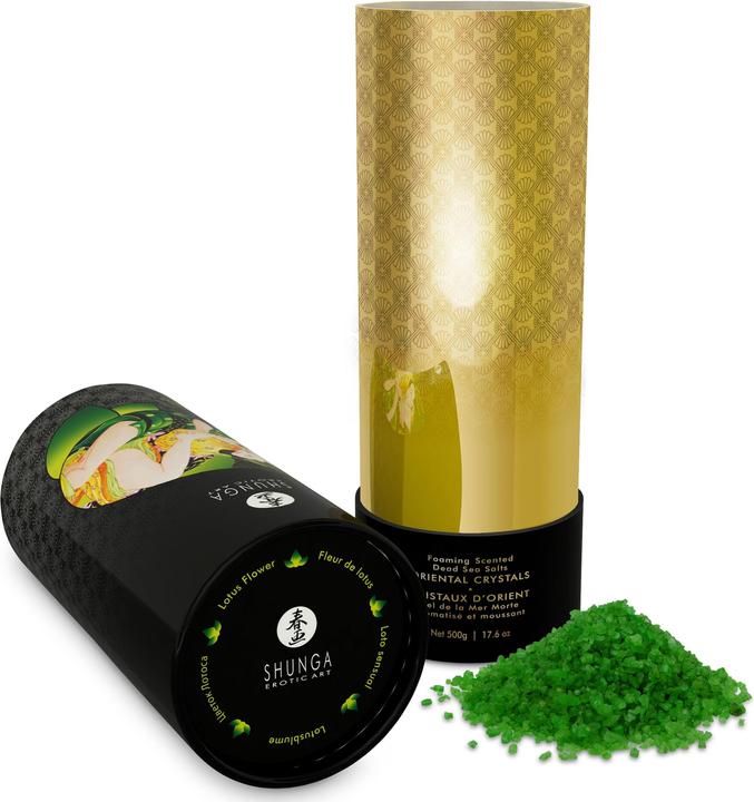 Productafbeelding Shunga Oosterse Kristallen Badzout Lotusbloem 500 gram (Badparels)