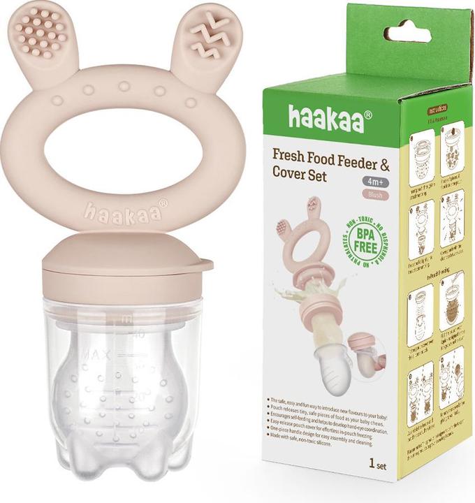 Actual product image Haakaa Fruchtsauger und Gefrierhülle Set - Blush