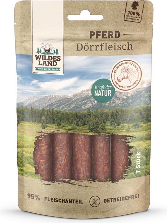 Image du produit Wildes Land Snack viande séchée cheval, 7 pcs (Junior, Senior, Adulte, 1 pcs, 180 g)