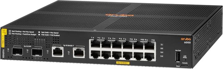 Actual product image HPE PoE+ Switch CX 6000 139W 14 Port (14 Ports)