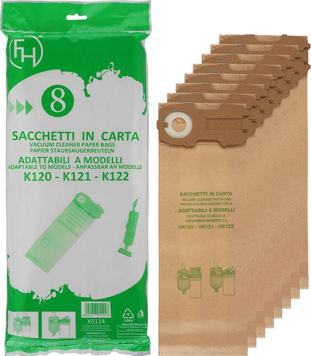 Immagine prodotto Alternativ Sacchetto per la polvere in carta filtrante adatto per Vorwerk Kobold VK120 VK121 VK122 (6 x)