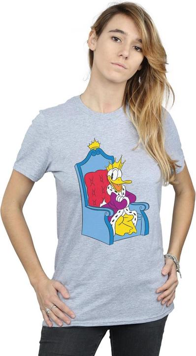Actual product image Disney Womens/Ladies Donald Duck King Donald Cotton Boyfriend T-Shirt (S)