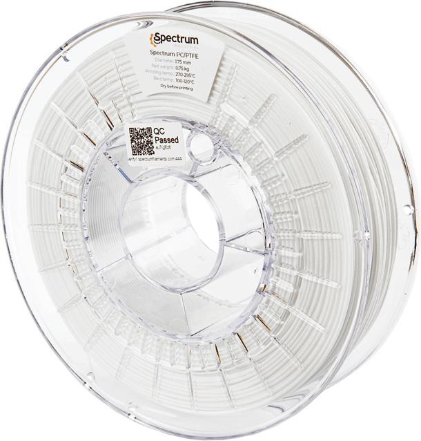 Actual product image Filament PC-PTFE 1.75mm 750gr (1.75 mm, 750 g, Transparent)