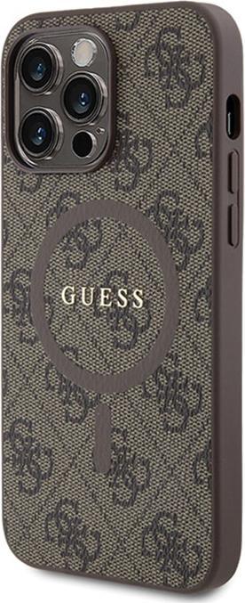 Produktbild Guess GUHMP14XG4GFRW iPhone 14 Pro Max 6.7" brązowy/brown hardcase 4G Collection Leather Metal Logo (Apple iPhone 14 Pro Max)