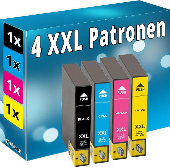 Produktbild Druckfuxx 4x Tinte Patronen für Epson Expression Home XP 2100 XP 2105 XP 3100 Se