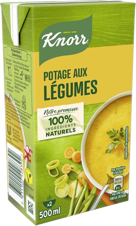 Actual product image Knorr Vegetable soup combi block, soup with broccoli, carrots & leeks, ready meal to heat up (500 ml)
