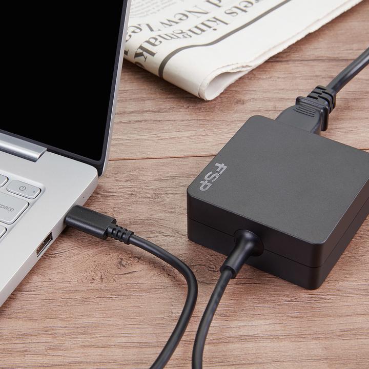 Actual product image Fortron NB Power supply Universal USB-C 65W FSP-NBC 65 AC 100-240V/DC 5V/9V/12V/15V/20V max (65 W)