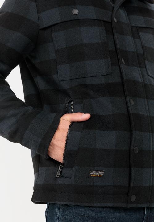 Produktbild Camel Active Karierte Übergangsjacke mit abnehmbarem Teddykragen (56)