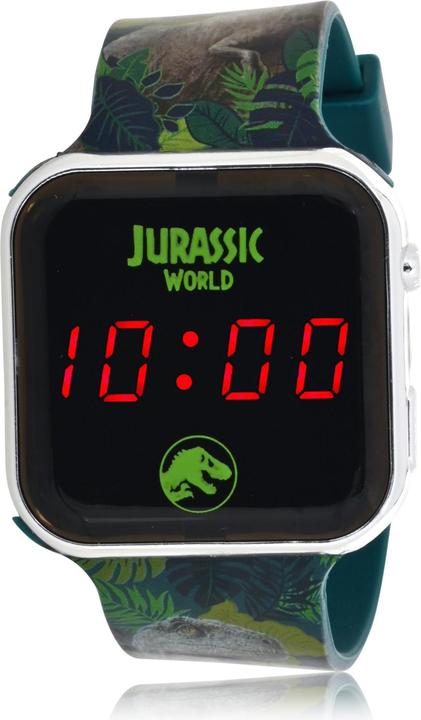 Produktbild Accutime LED-Kinderuhr Jurassic World (grün), Digitaluhr mit LED-Anzeige für Uhrzeit und Datum (Digitaluhr, 37 mm)