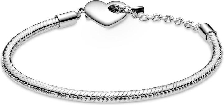 Produktbild Pandora Snake Chain T-bar Heart Armband (18 cm, Sterling Silber 925)