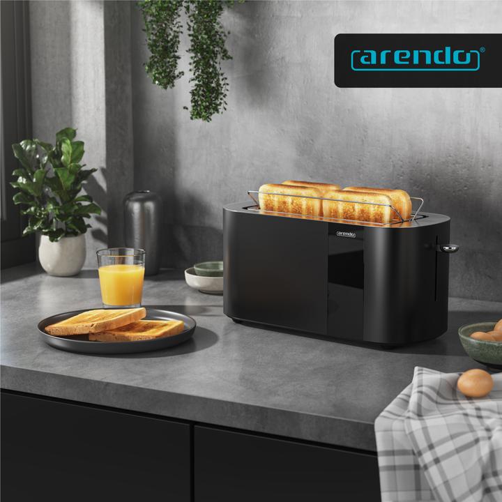 Immagine prodotto Arendo Toaster Edelstahl 4 Scheiben Langschlitz, Restzeit & Bräunungsgradanzeige, Touch Display, 1500 W
