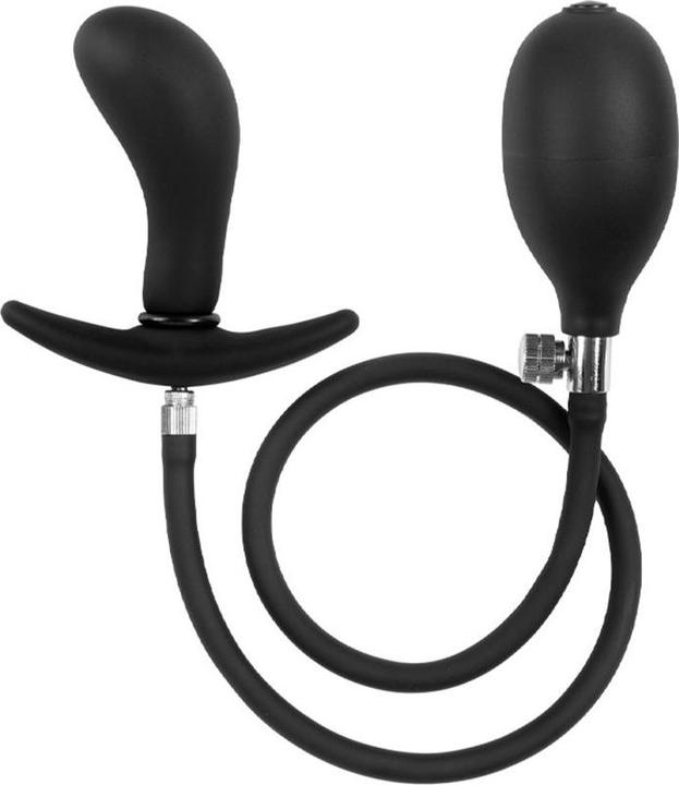Actual product image Rimba Inflatable curved anal plug with pump