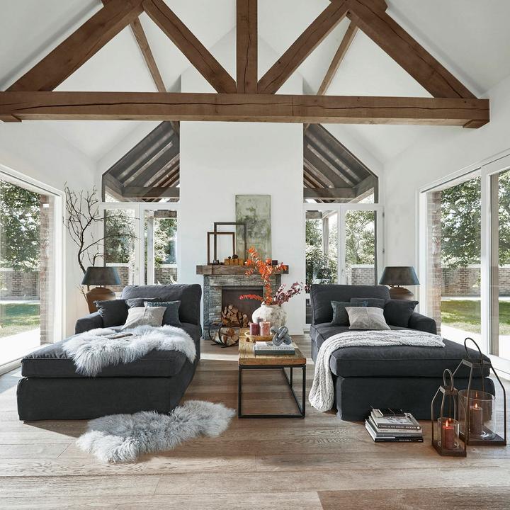 Image du produit Loberon Chaise longue Seaford gris foncé (1 place)