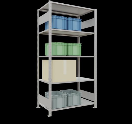 Immagine prodotto Schulte Lagertechnik Sistema di scaffalature di base senza viti MULTIplus150 con ripiani di lunghezza