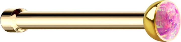 Immagine prodotto Star Piercing Nasenstecker gerade vergoldet mit Opal pink (Acciaio chirurgico 316L)