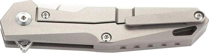 Actual product image Herbertz One-hand knife, AUS-8 steel, frame lock, flipper, titanium handle scales, titanium clip, catch strap (7.50 cm)